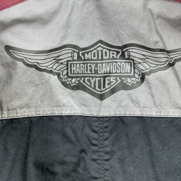 Harley Davidson Performance Vented Winged Logo Garage Button-Up Shirt Men's L - Picture 7 of 7